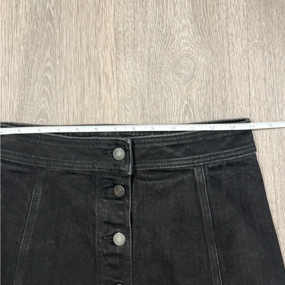 J. Crew Mercantle Women's Black‎ Button-Down Denim Mini Skirt Size 2 - Picture 5 of 8